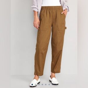 Old Navy High Rise Pulla Utility Pants Womens Medium Pull On Stretch